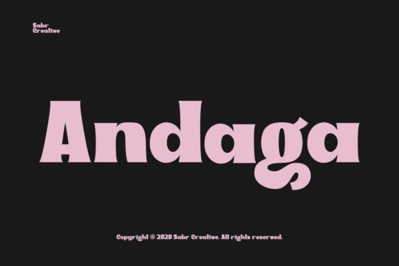 Andaga: A Bold and Modern Serif Font for Your Brand